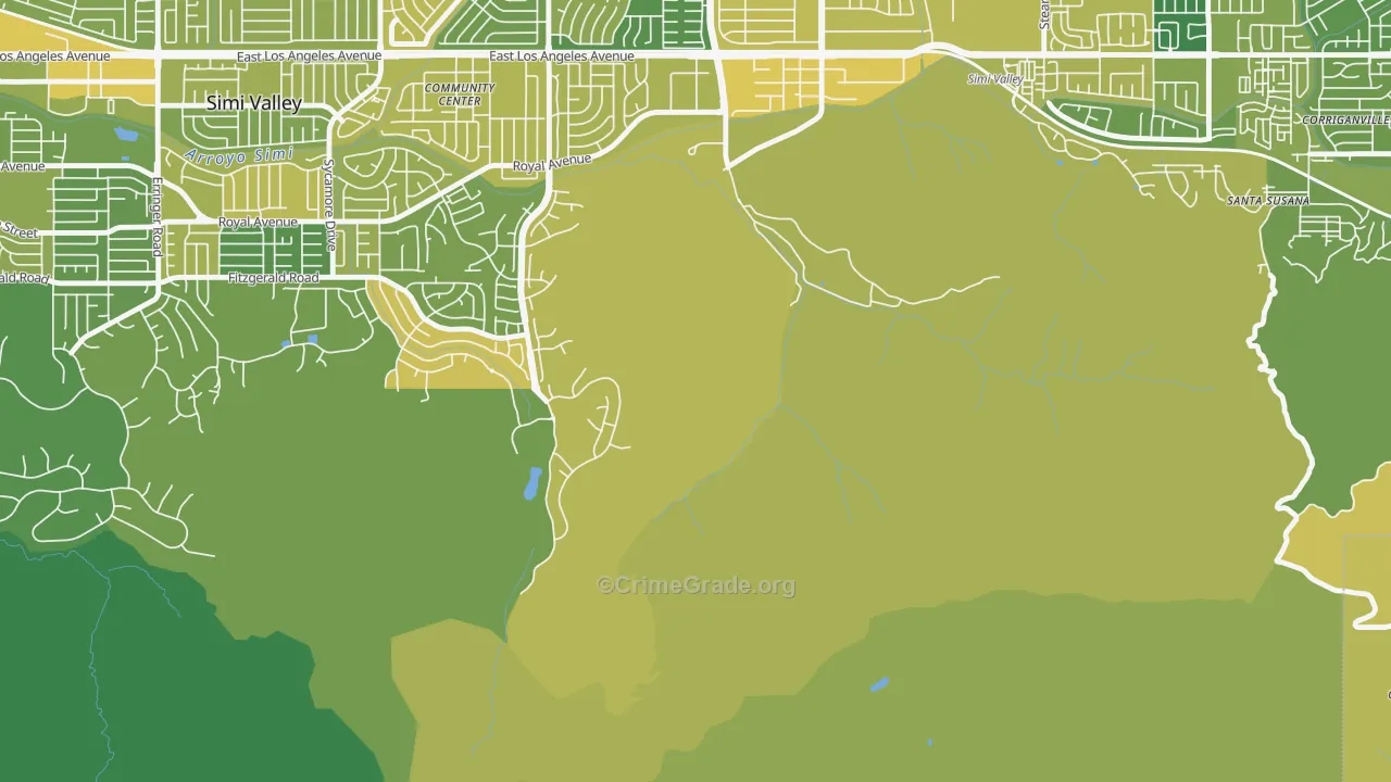 93064, CA Map of Vehicle Theft Rates