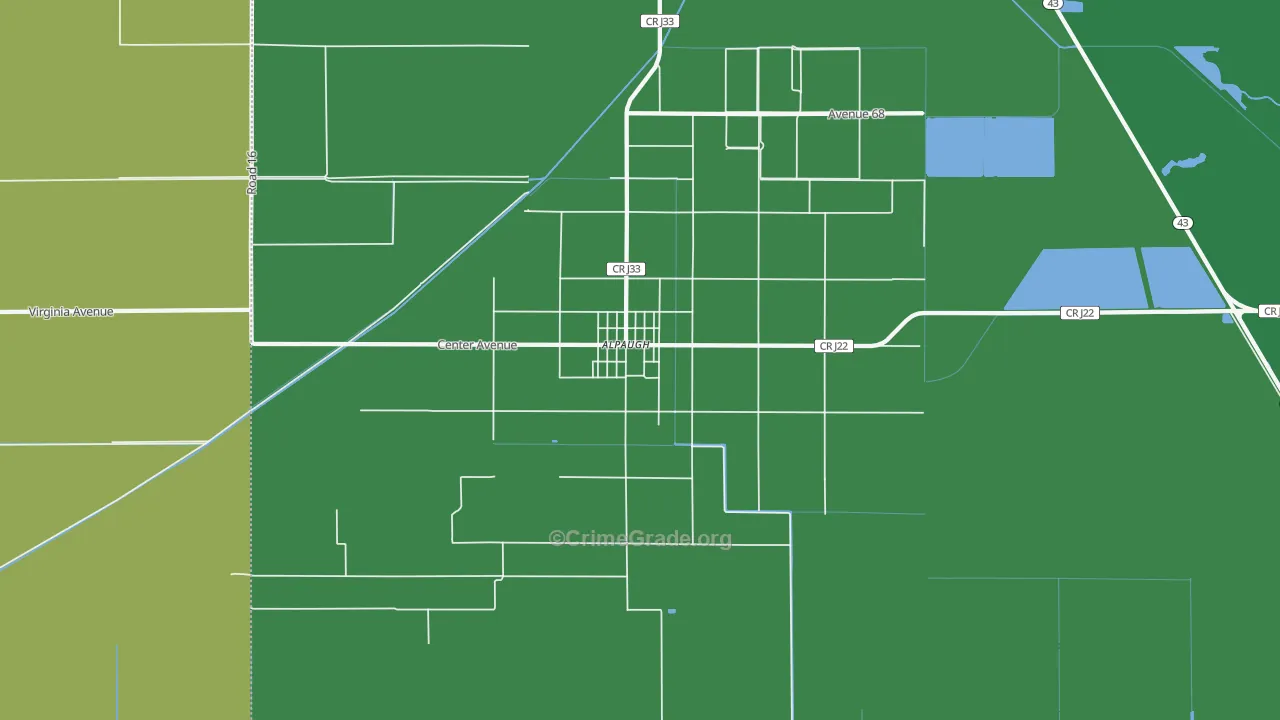 93201, CA Map of Vehicle Theft Rates