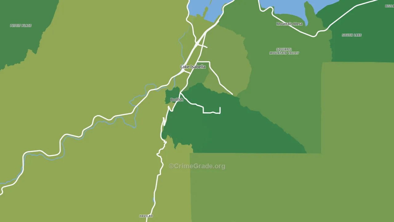 93205, CA Map of Vehicle Theft Rates