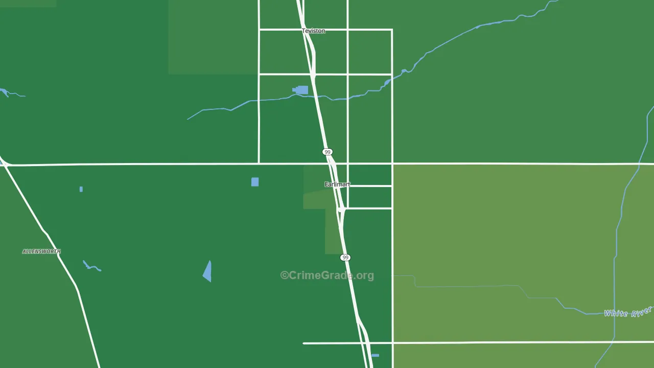93219, CA Map of Vehicle Theft Rates