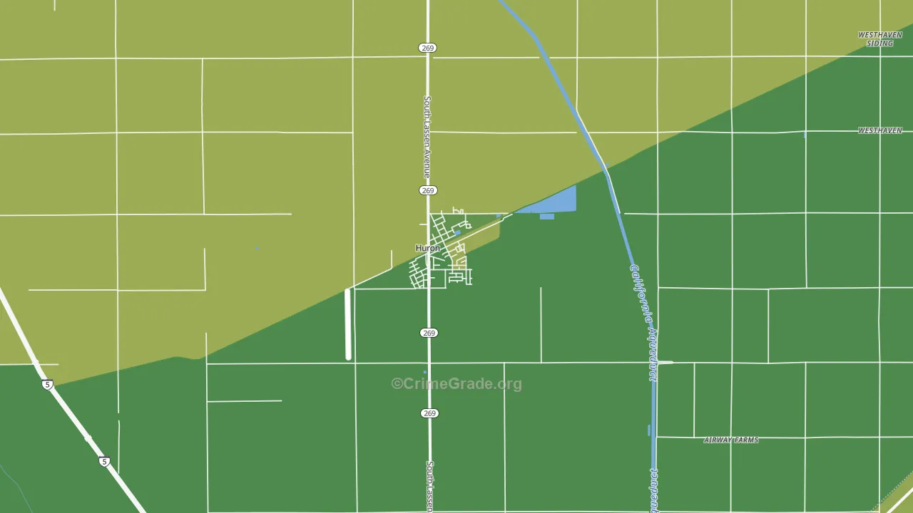 93234, CA Map of Vehicle Theft Rates