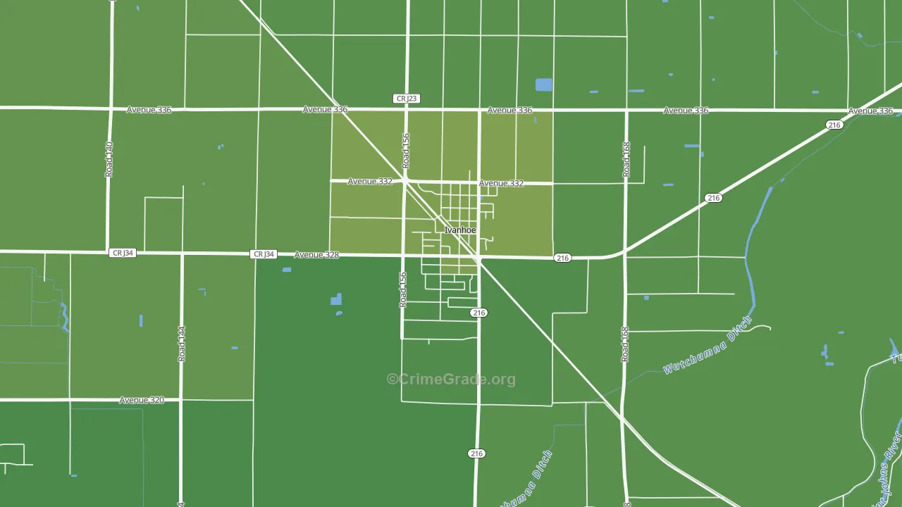 93235, CA Map of Vehicle Theft Rates