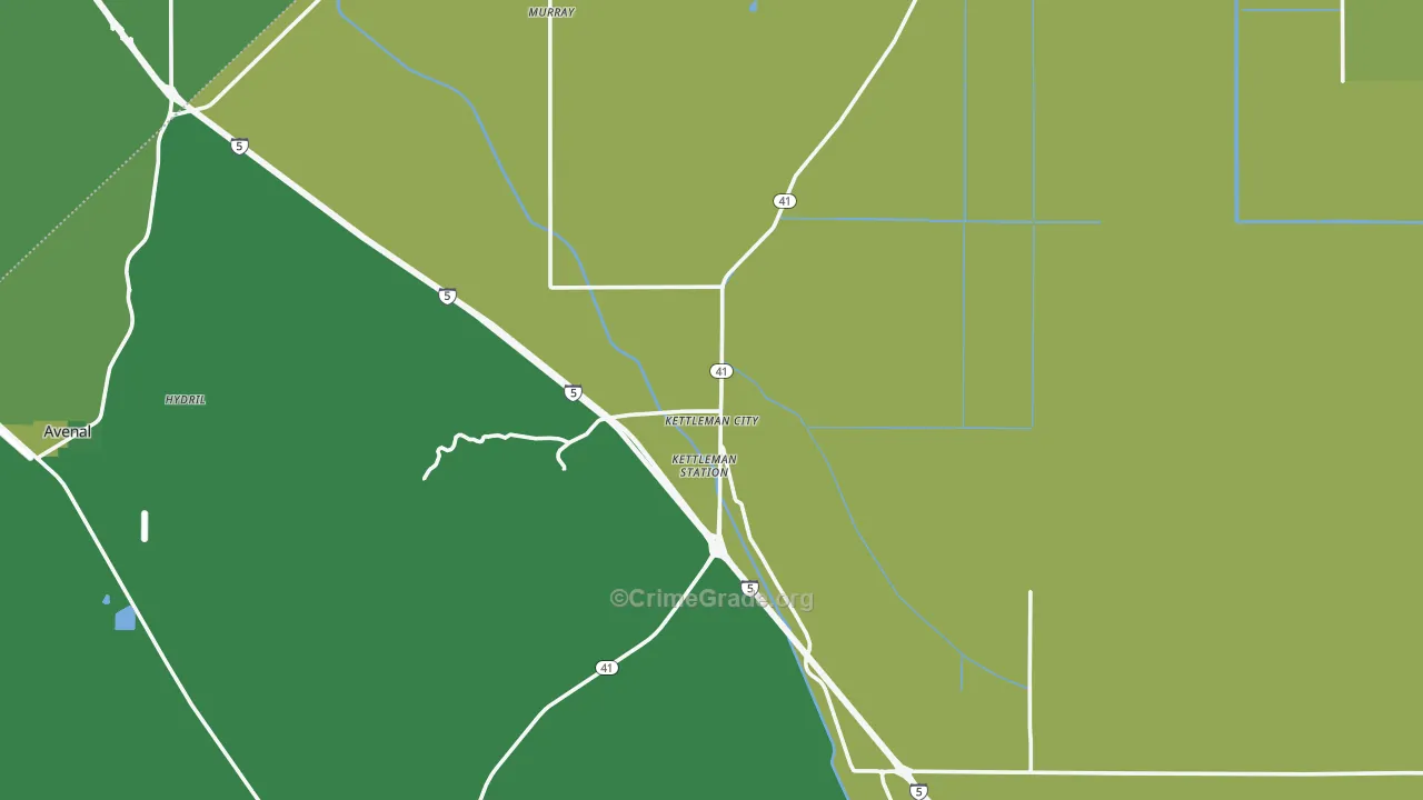 93239, CA Map of Vehicle Theft Rates