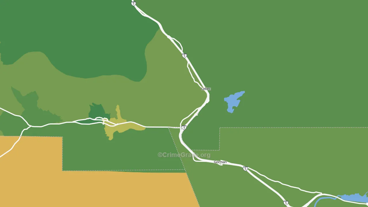 93243, CA Map of Vehicle Theft Rates