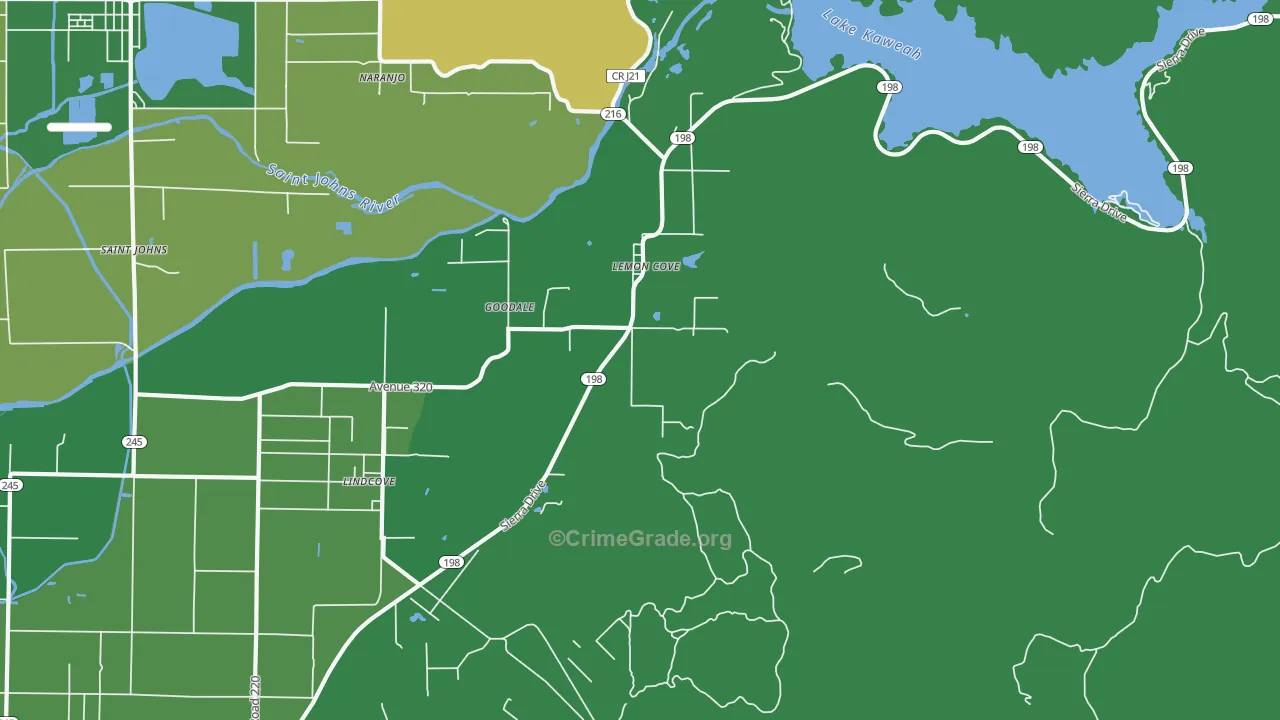 93244, CA Map of Vehicle Theft Rates
