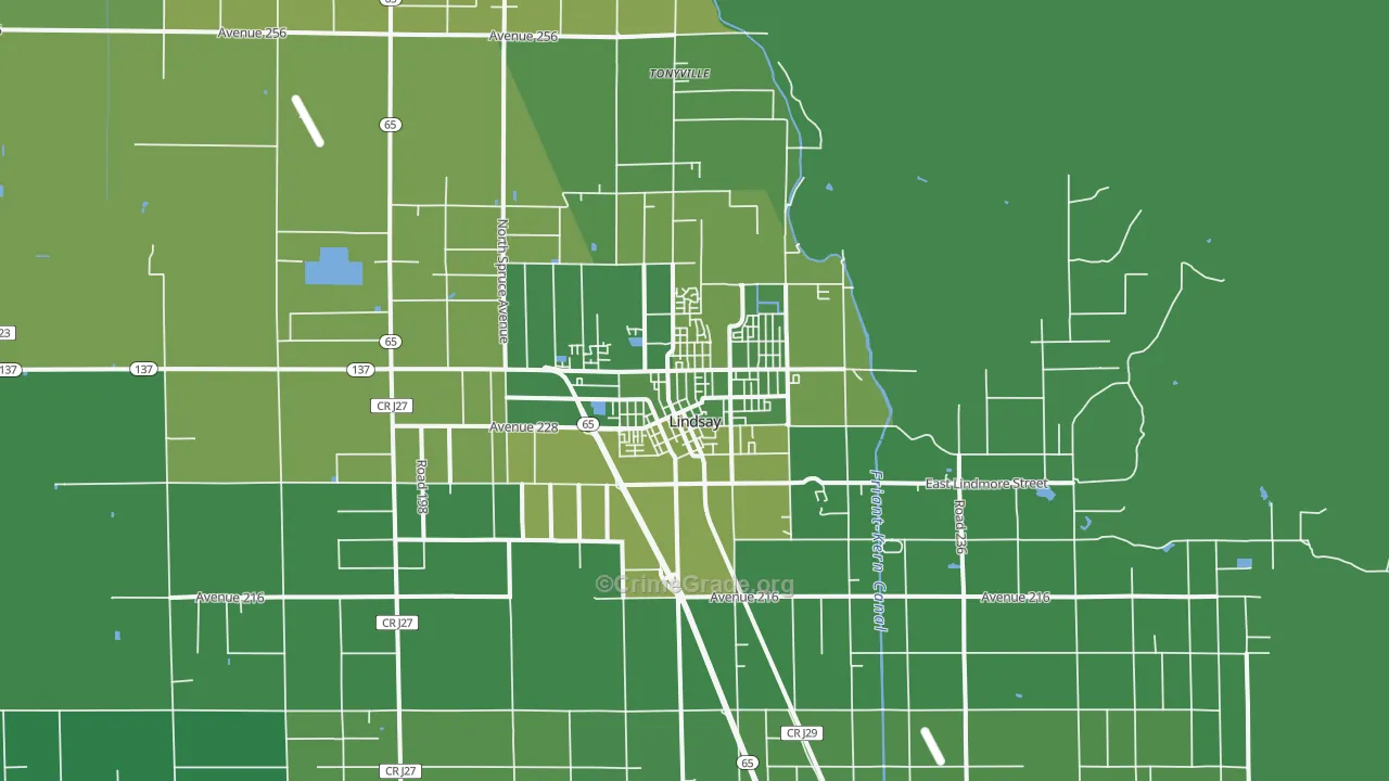 93247, CA Map of Vehicle Theft Rates