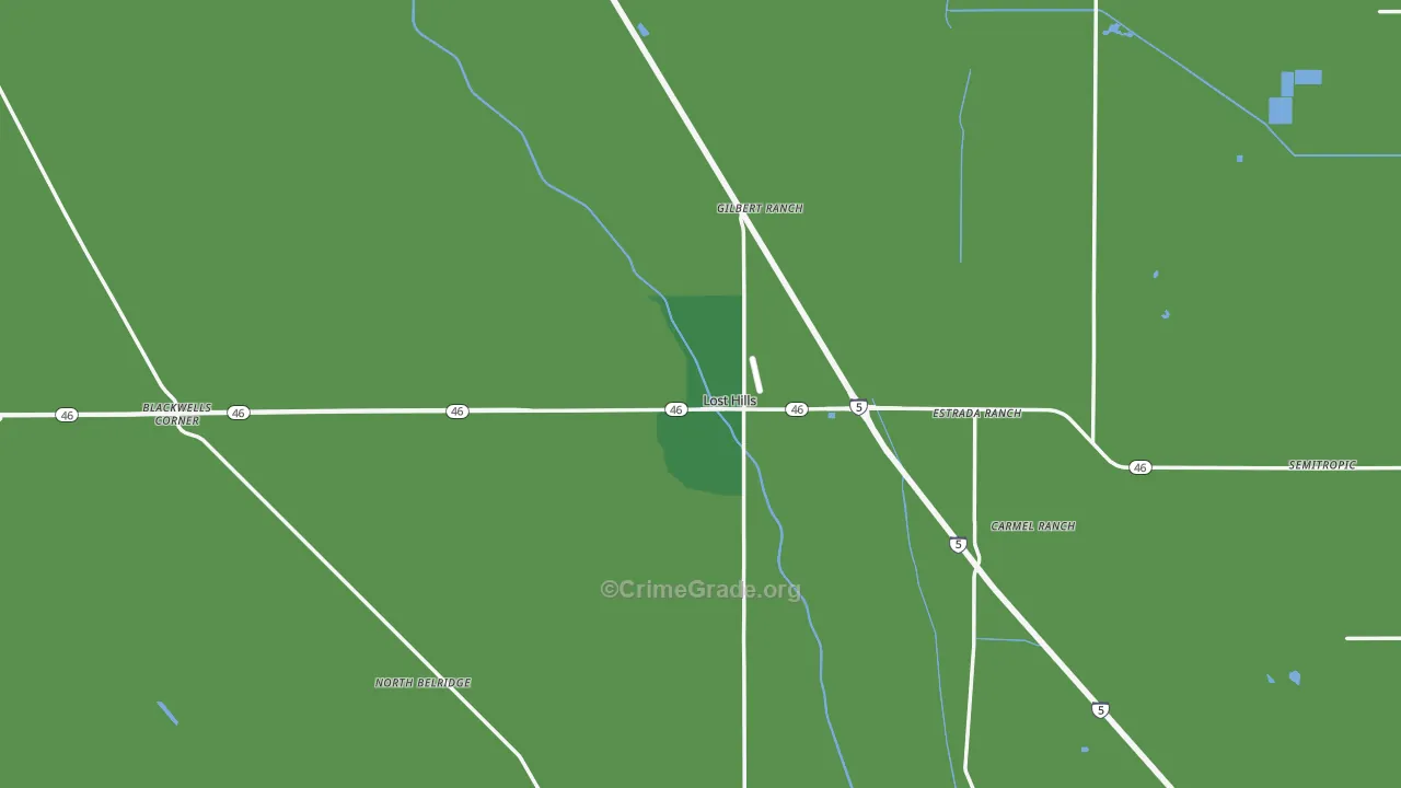 93249, CA Map of Vehicle Theft Rates