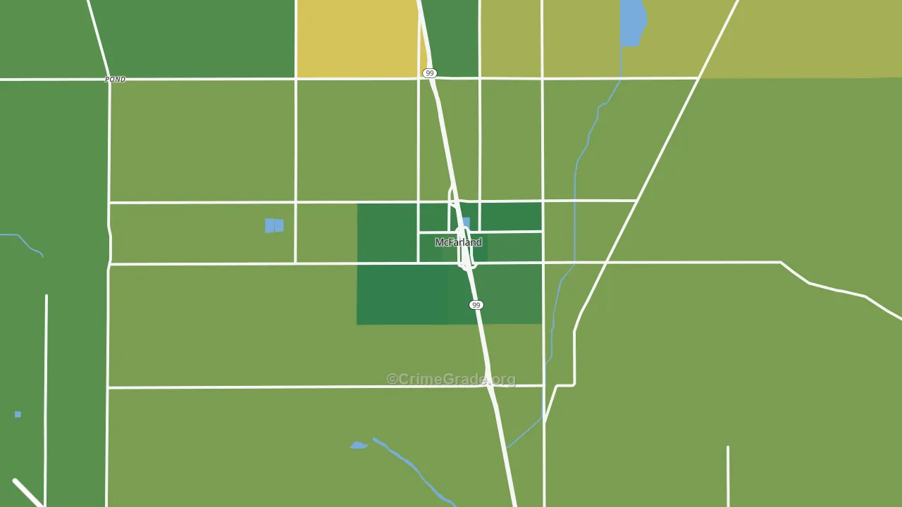 93250, CA Map of Vehicle Theft Rates