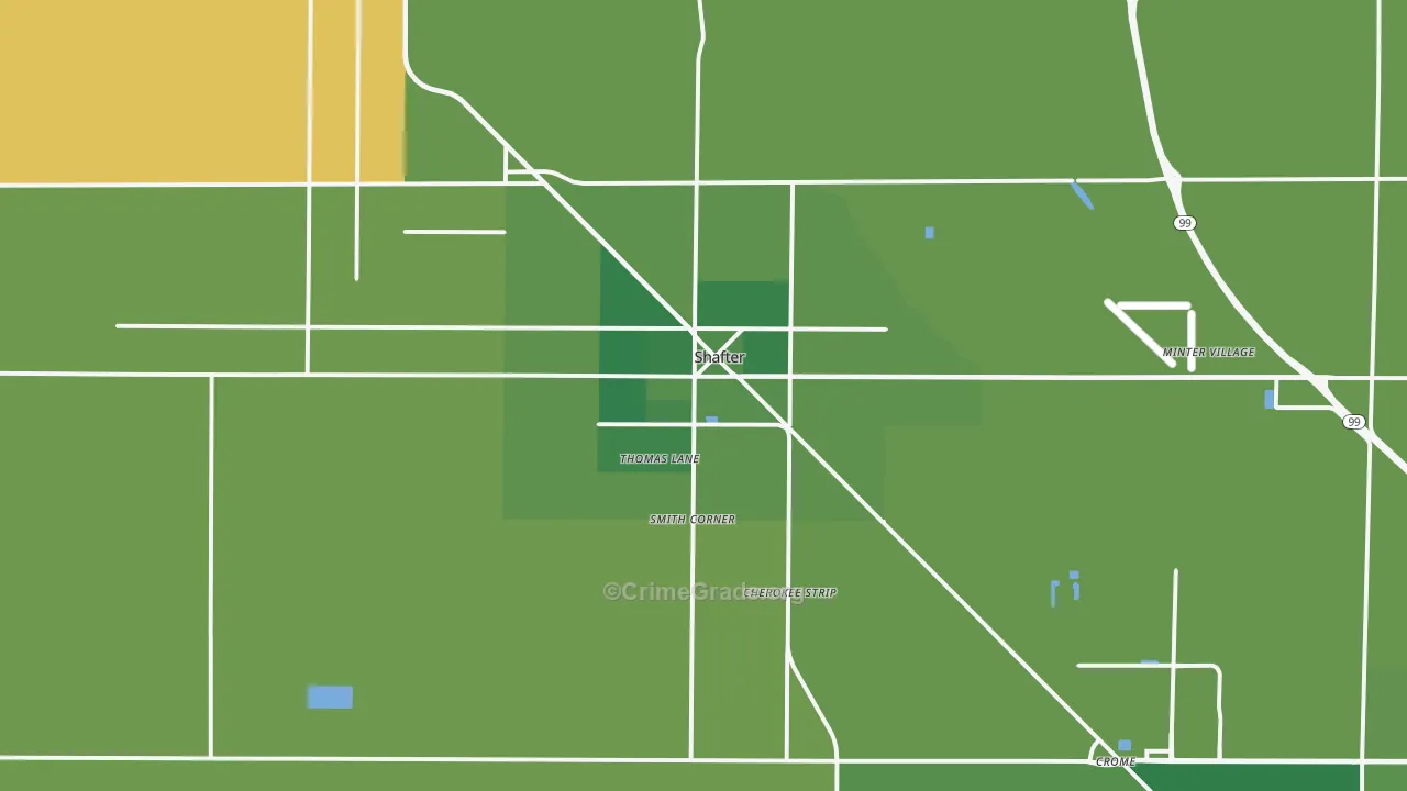 93263, CA Map of Vehicle Theft Rates