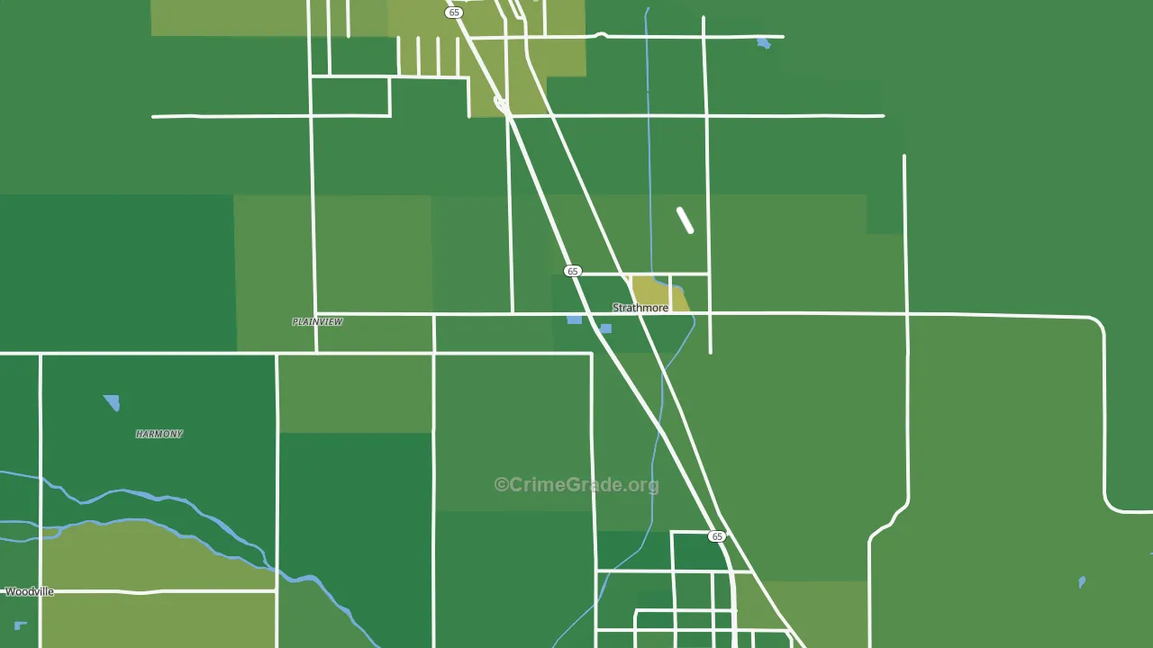 93267, CA Map of Vehicle Theft Rates