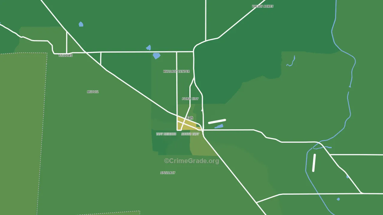 93268, CA Map of Vehicle Theft Rates