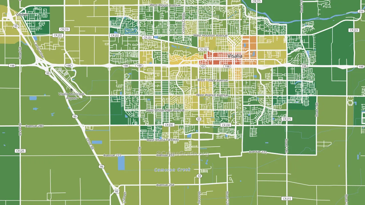 93277, CA Map of Vehicle Theft Rates