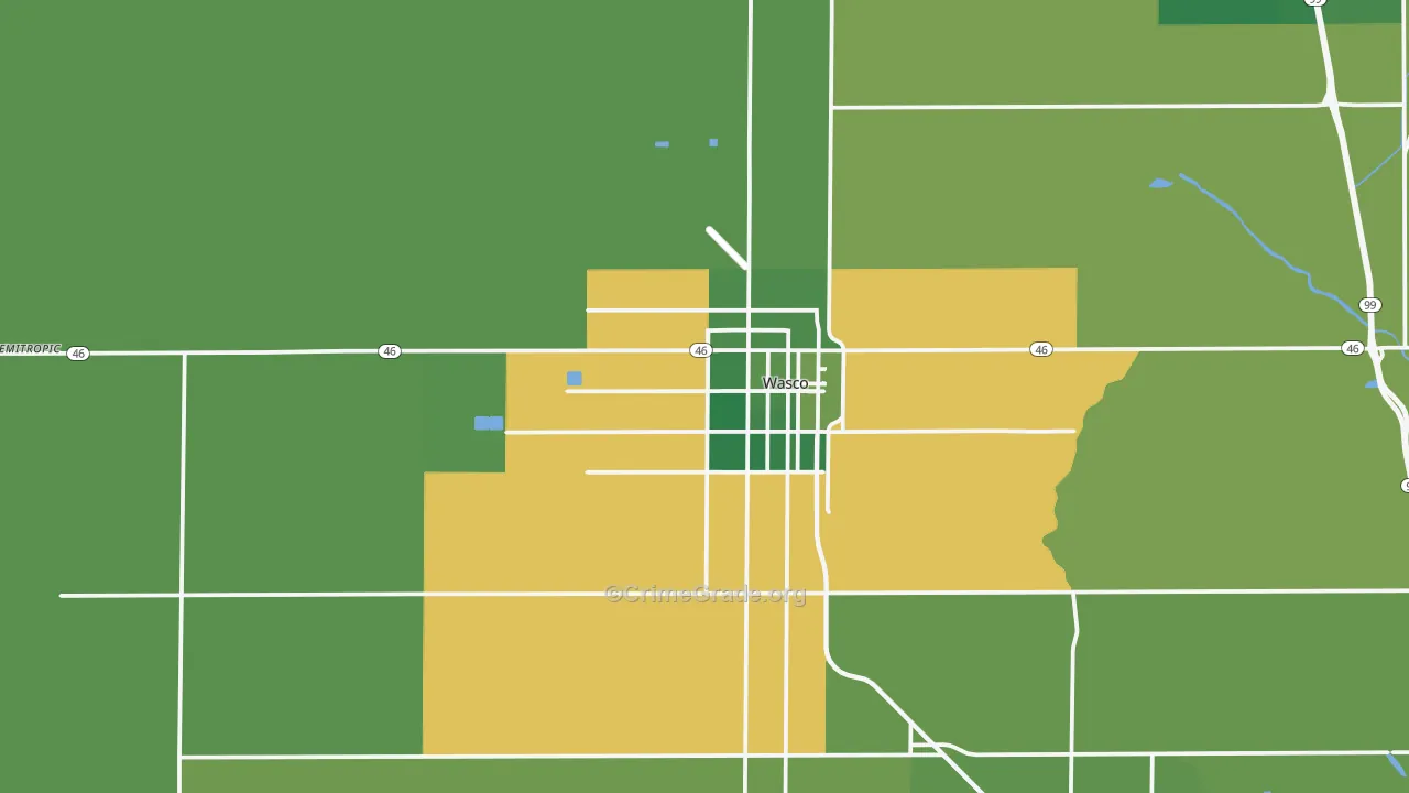 93280, CA Map of Vehicle Theft Rates