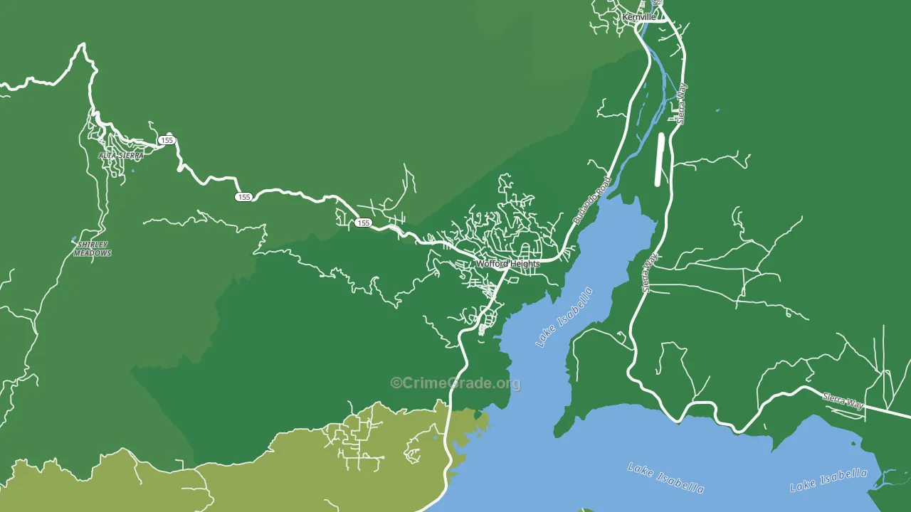 93285, CA Map of Vehicle Theft Rates
