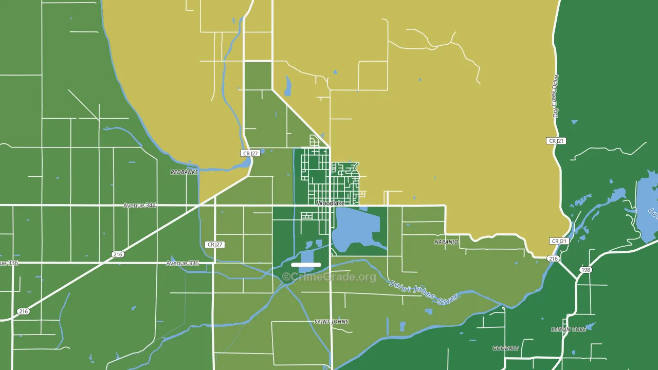 93286, CA Map of Vehicle Theft Rates