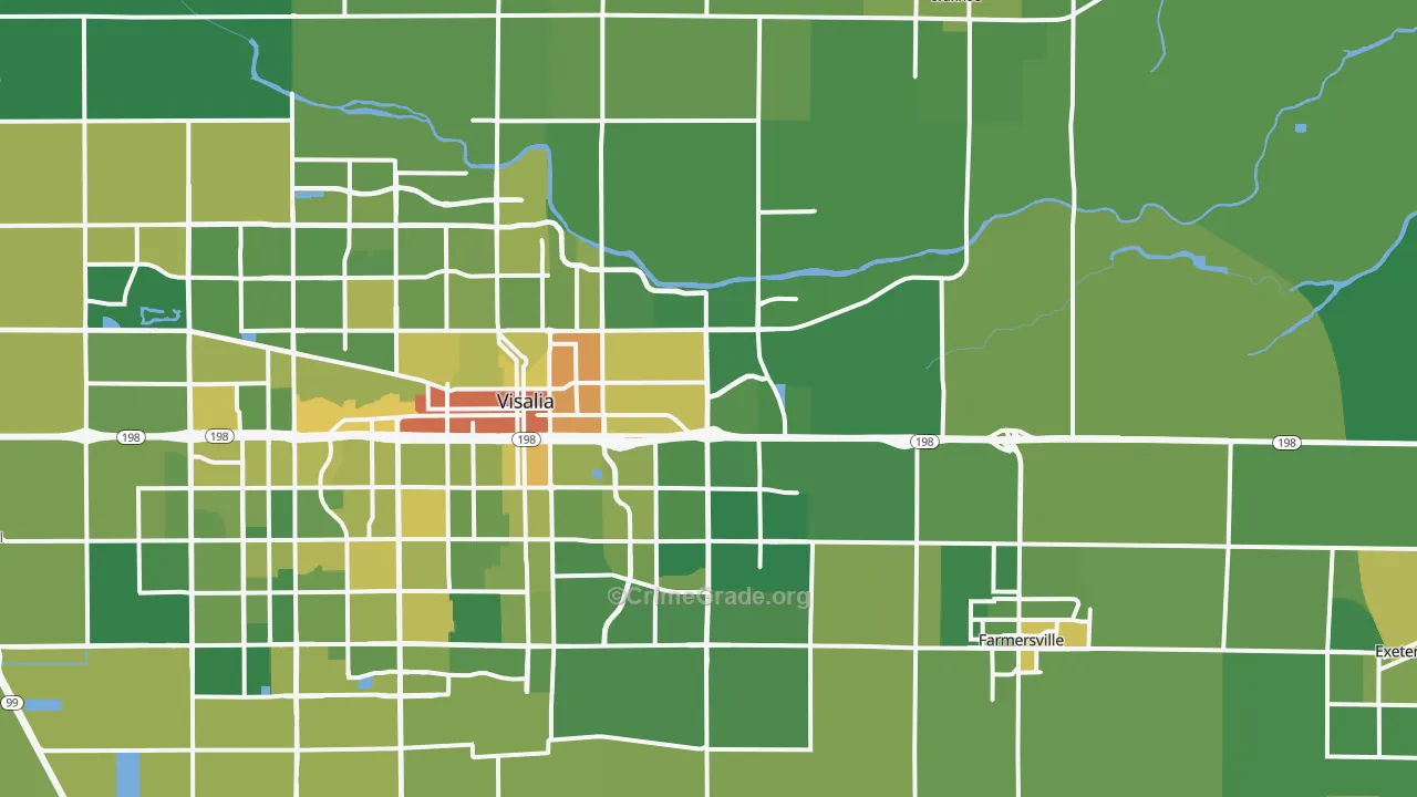 93292, CA Map of Vehicle Theft Rates