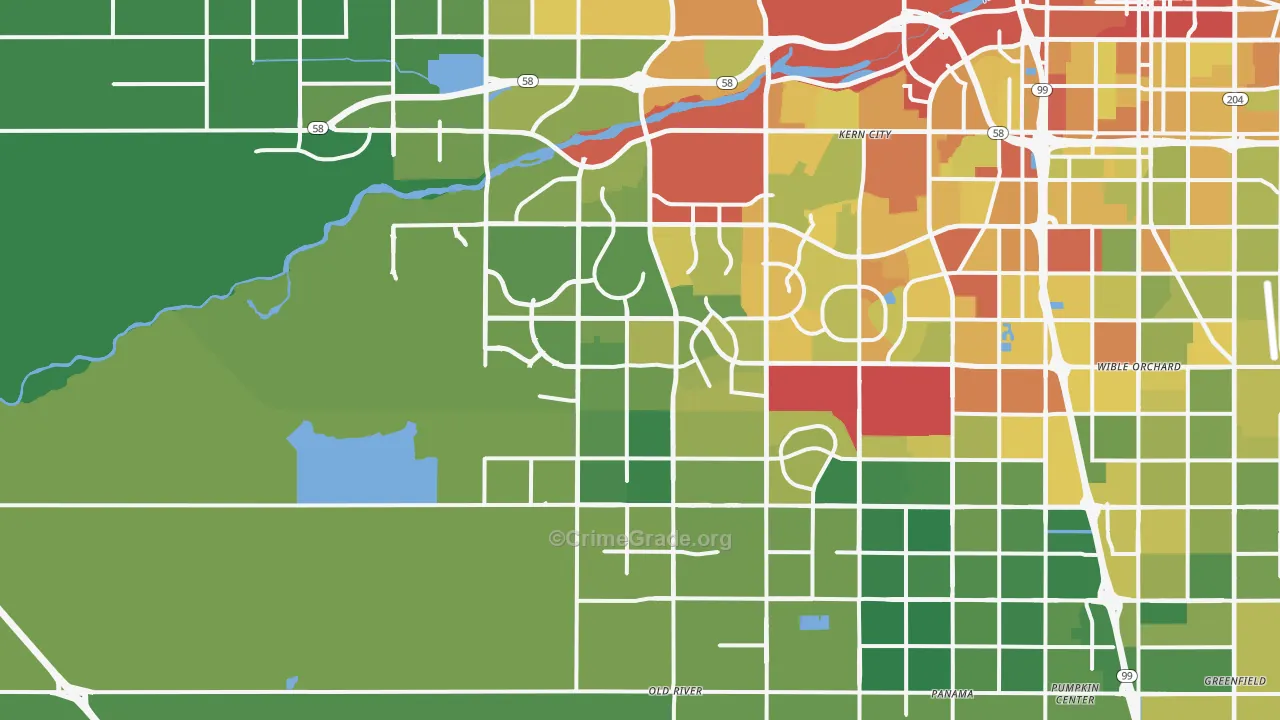 93311, CA Map of Vehicle Theft Rates