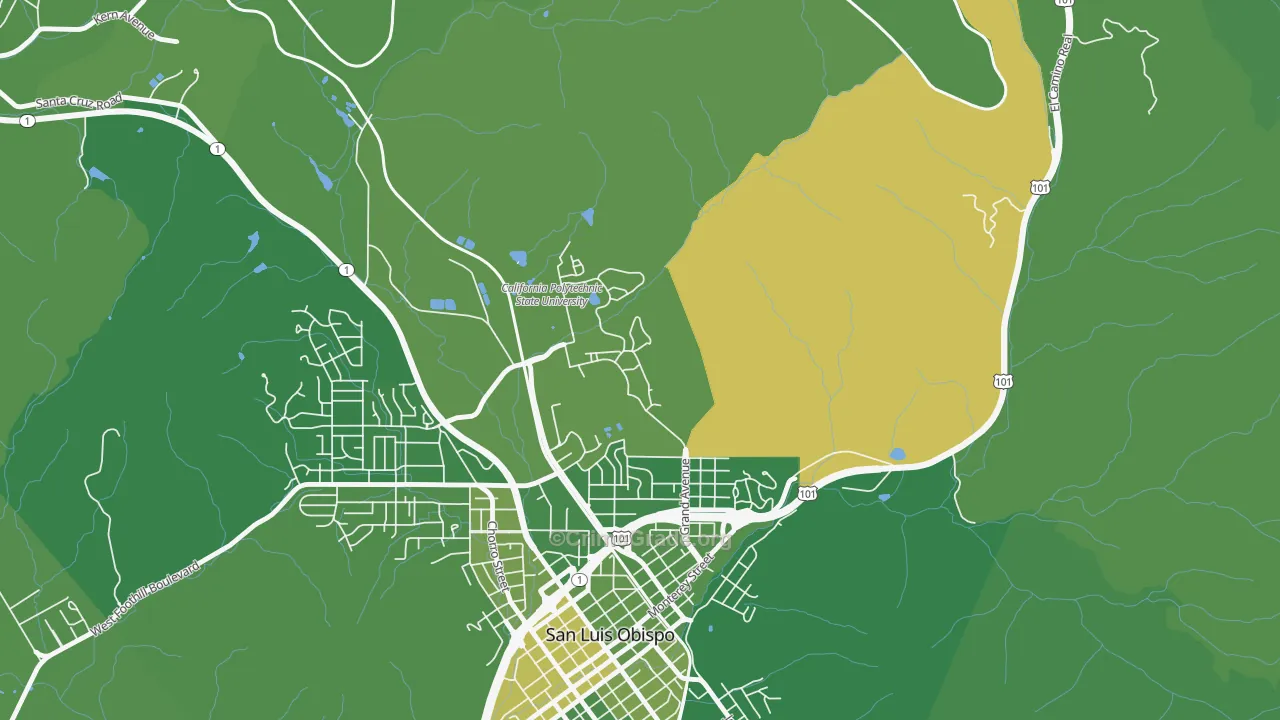 93407, CA Map of Vehicle Theft Rates