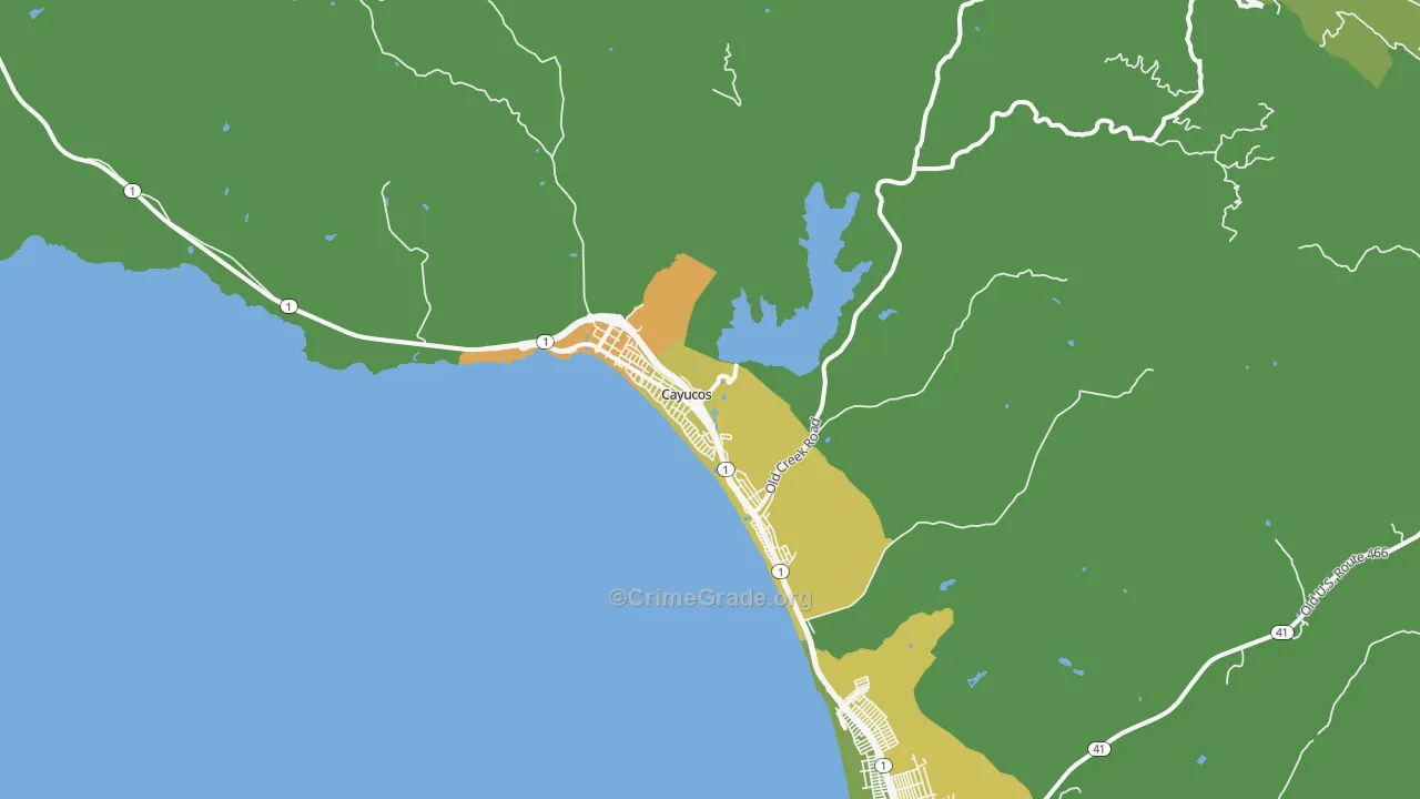 93430, CA Map of Vehicle Theft Rates