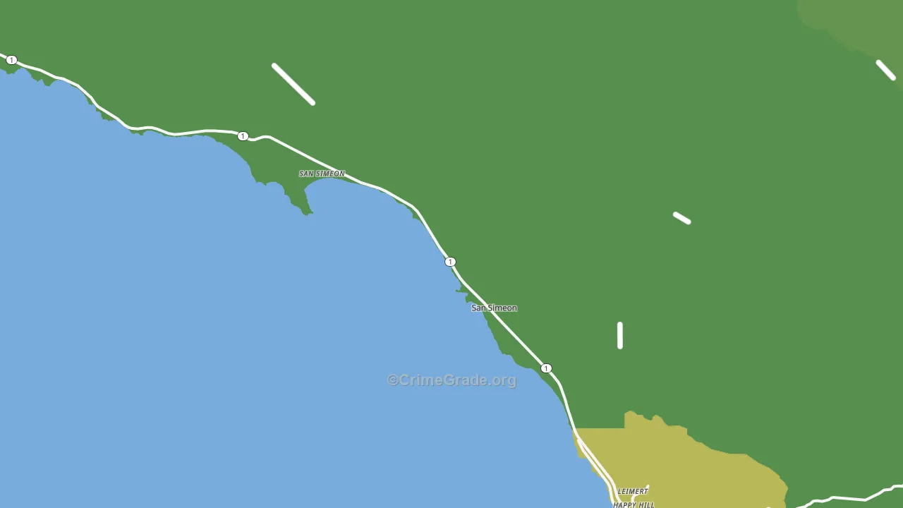 93452, CA Map of Vehicle Theft Rates