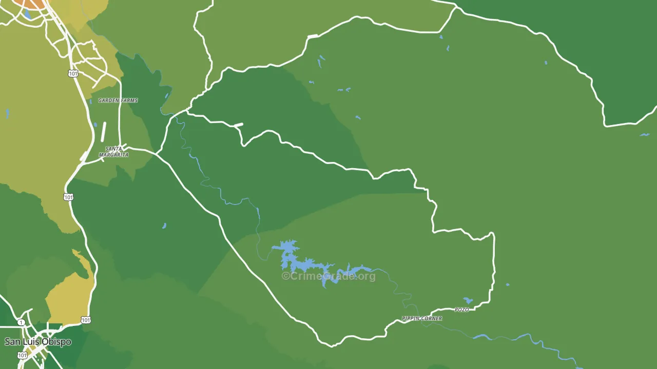 93453, CA Map of Vehicle Theft Rates