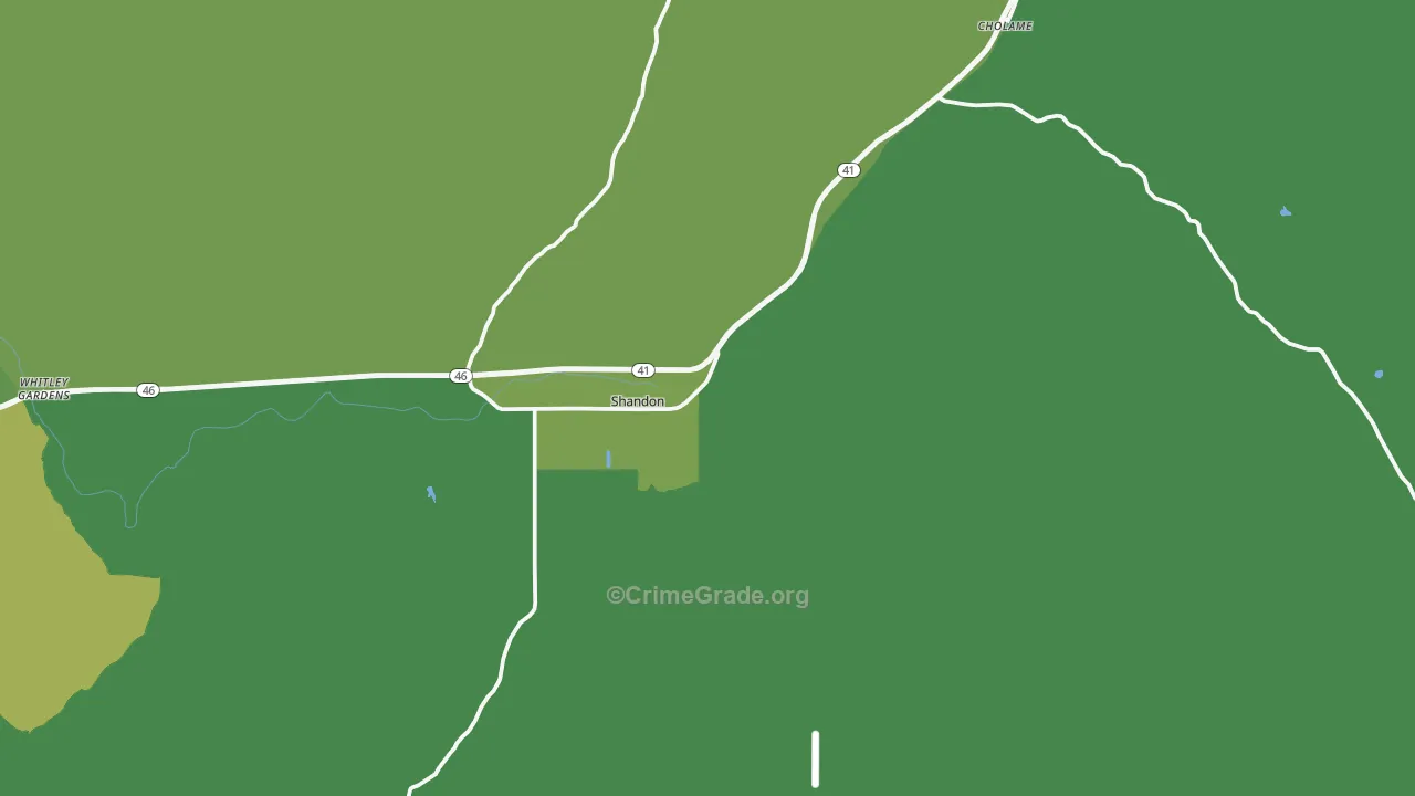 93461, CA Map of Vehicle Theft Rates