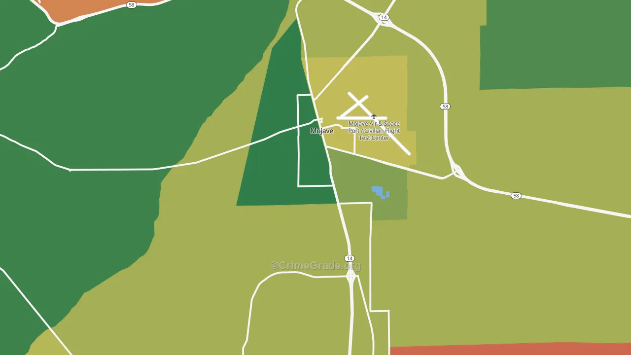93501, CA Map of Vehicle Theft Rates