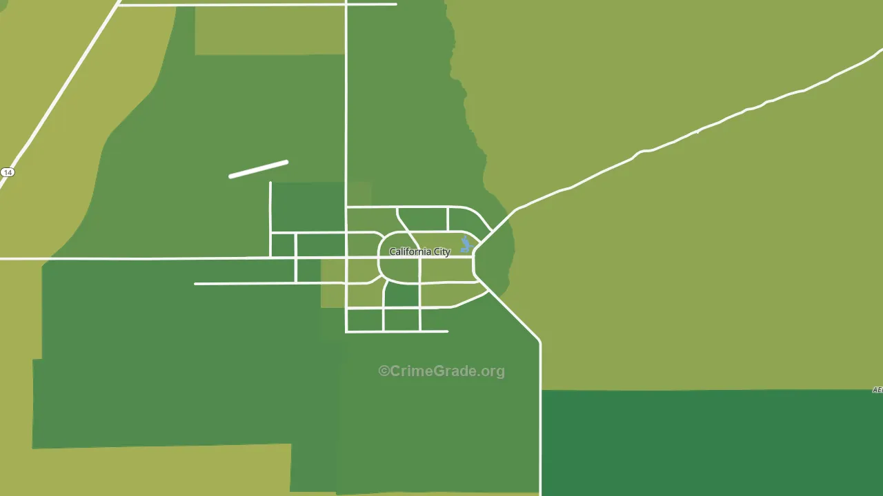 93505, CA Map of Vehicle Theft Rates