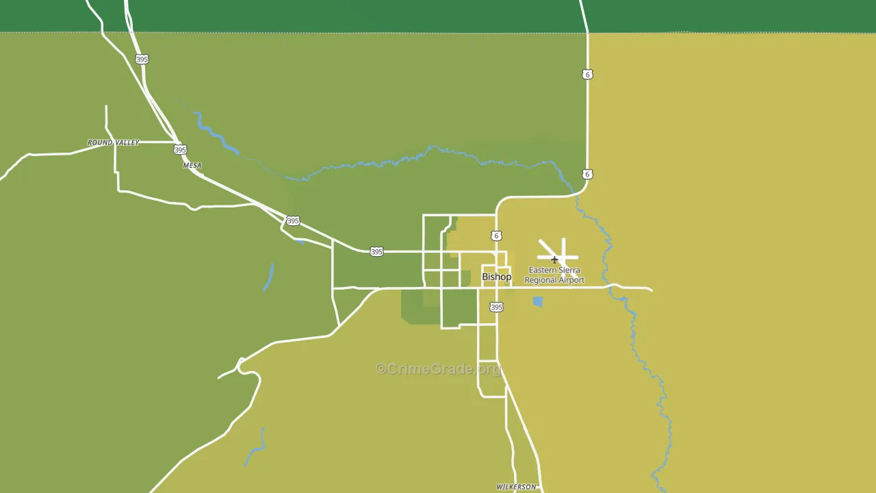 93514, CA Map of Vehicle Theft Rates