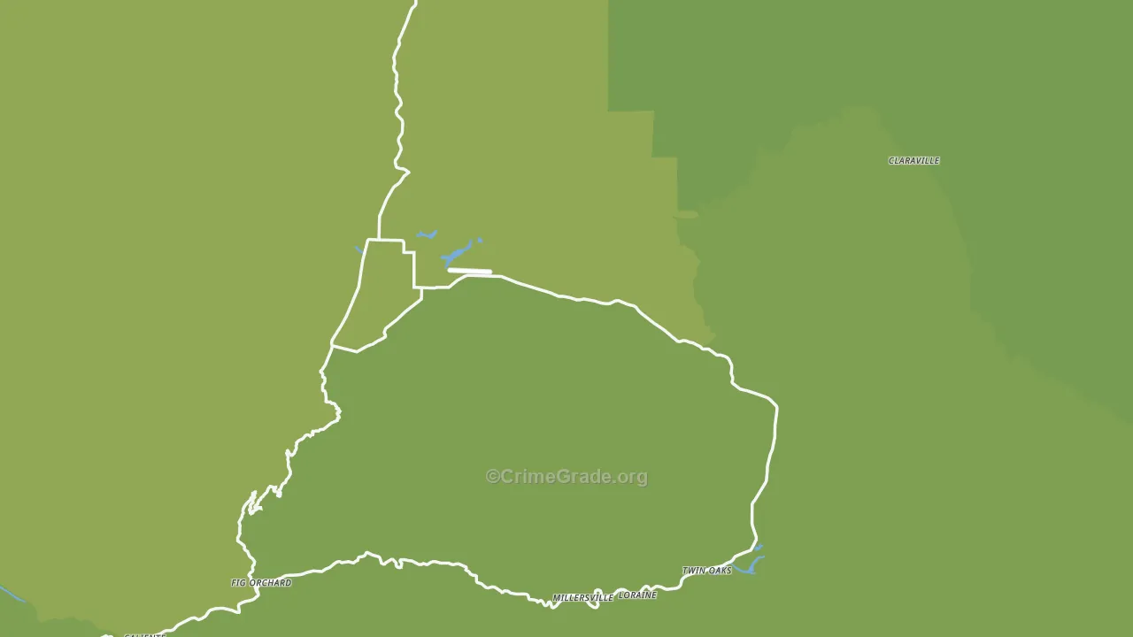 93518, CA Map of Vehicle Theft Rates