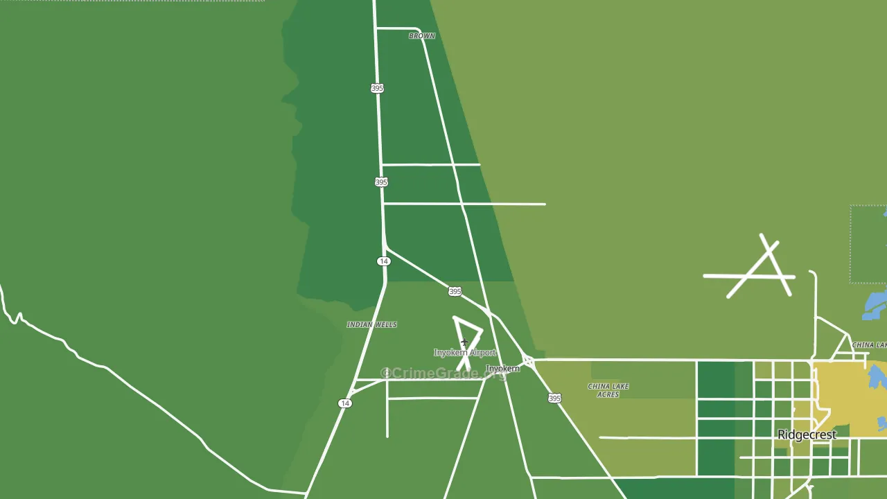 93527, CA Map of Vehicle Theft Rates
