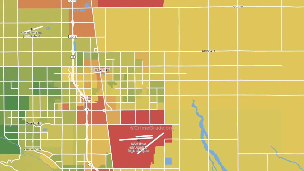 93535, CA Map of Vehicle Theft Rates