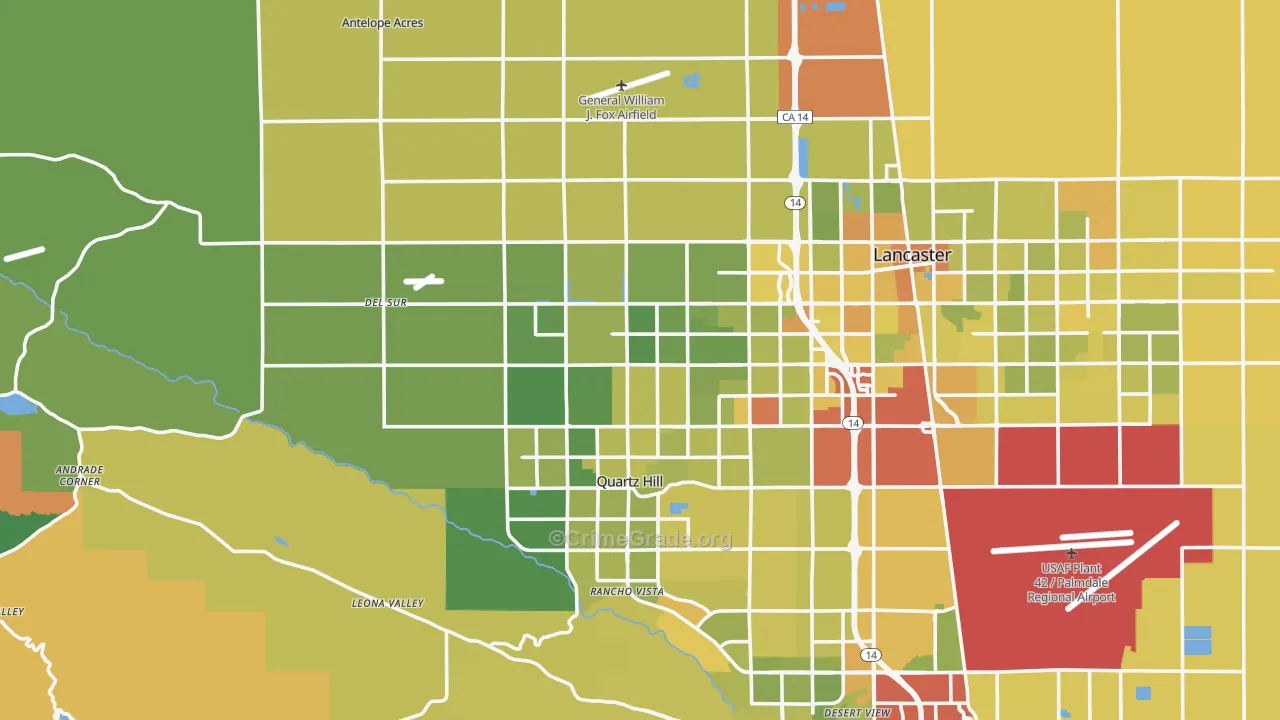 93536, CA Map of Vehicle Theft Rates