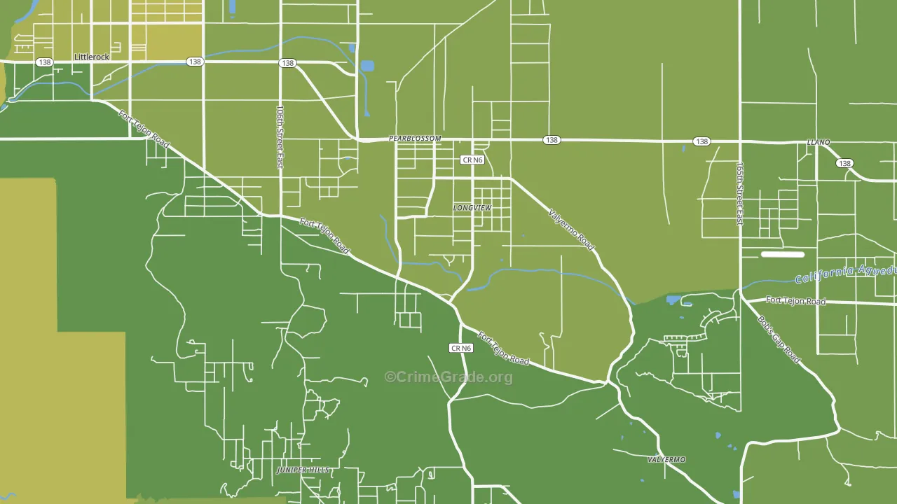 93553, CA Map of Vehicle Theft Rates