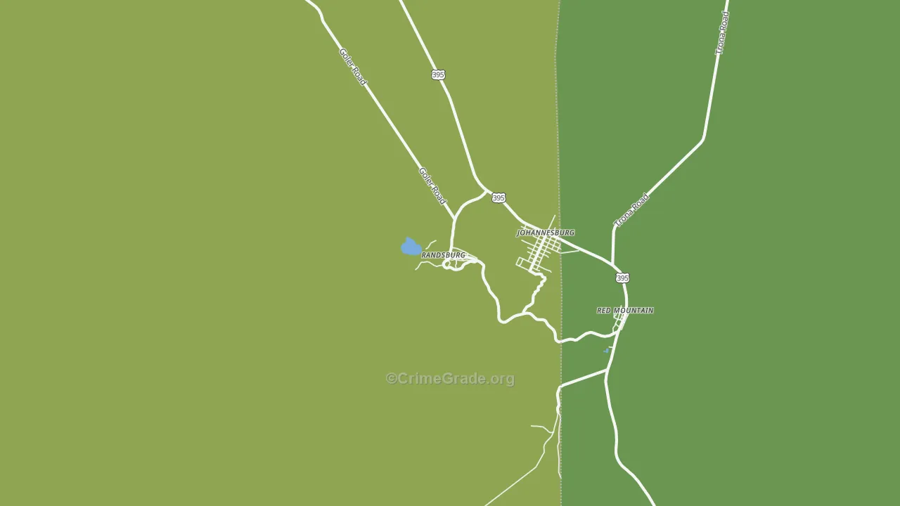 93554, CA Map of Vehicle Theft Rates