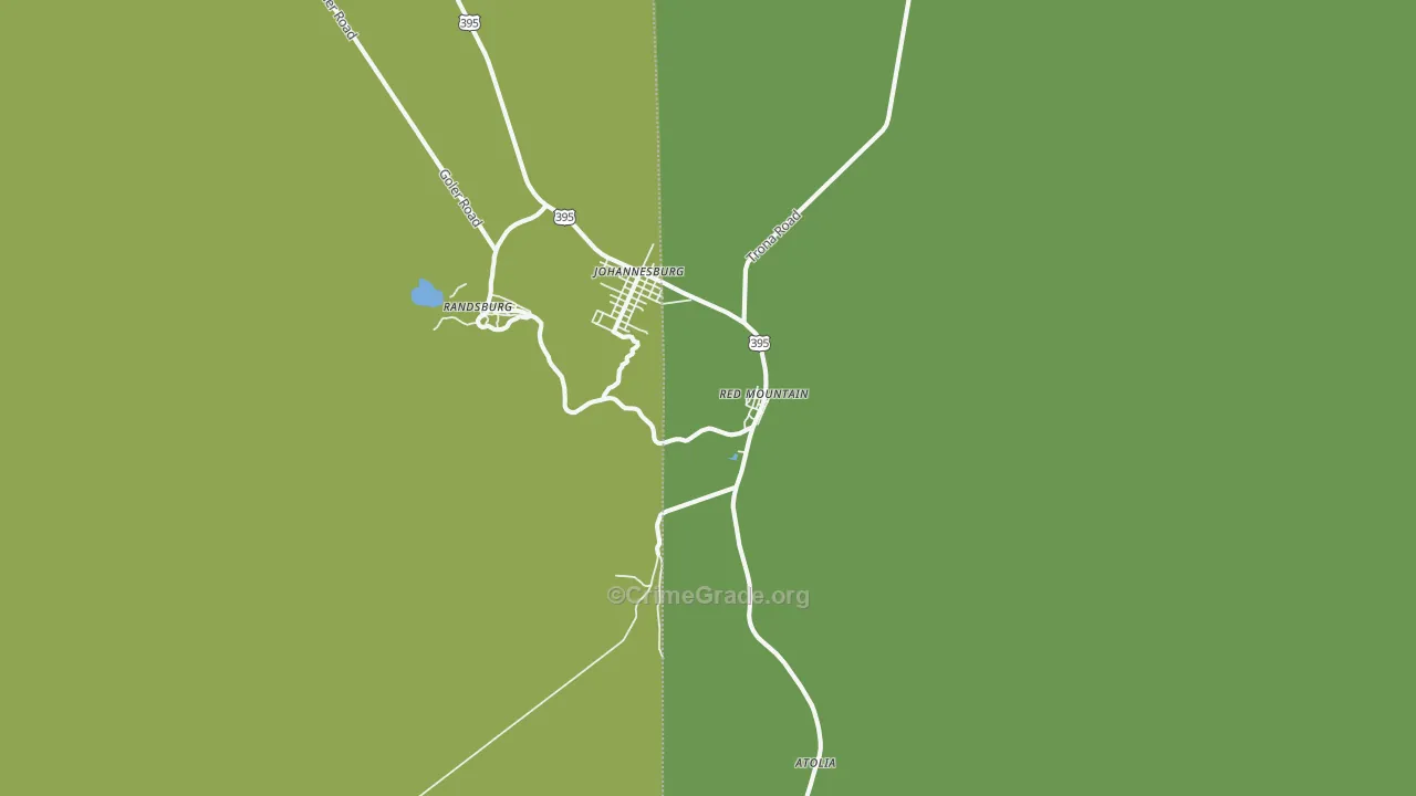 93558, CA Map of Vehicle Theft Rates