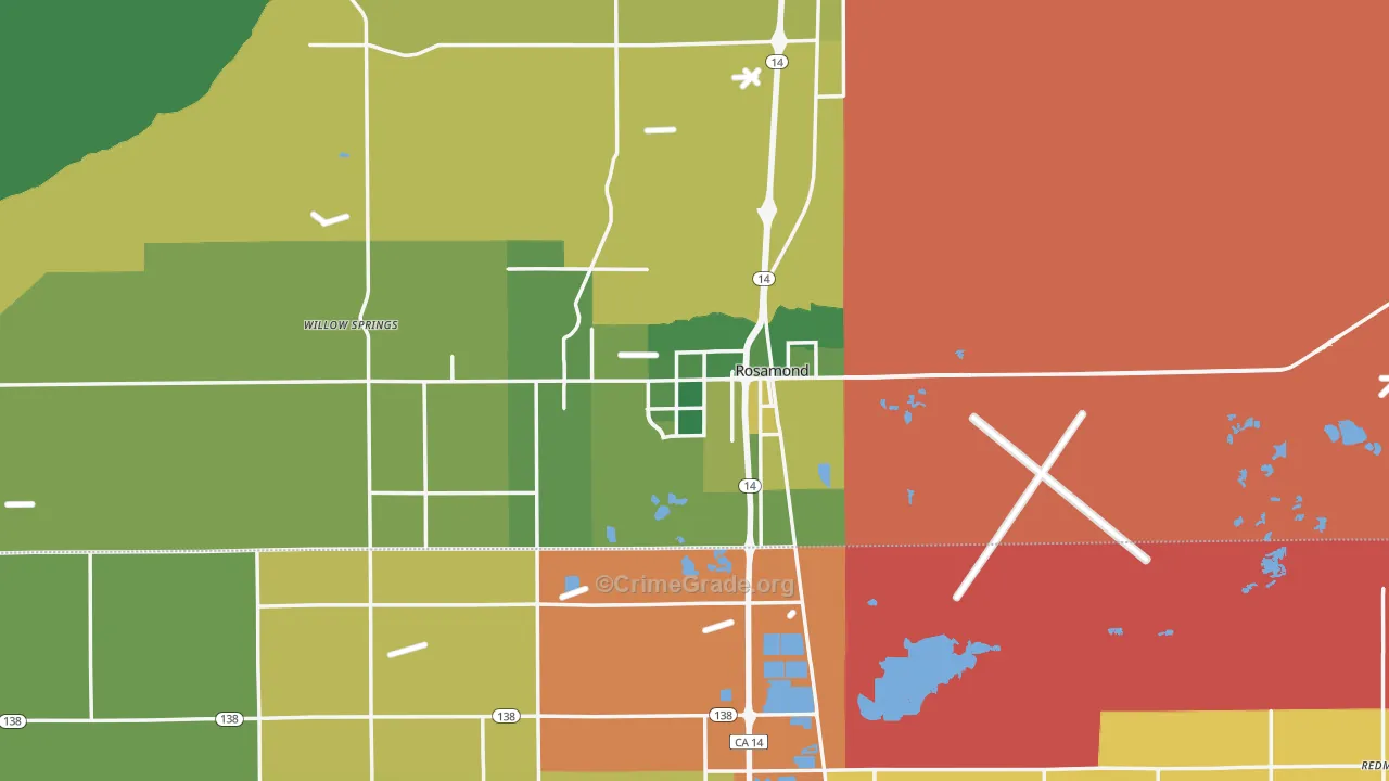 93560, CA Map of Vehicle Theft Rates