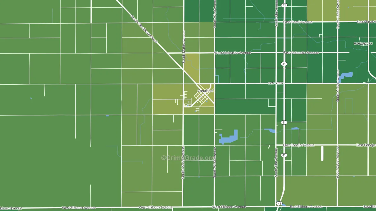 93609, CA Map of Vehicle Theft Rates