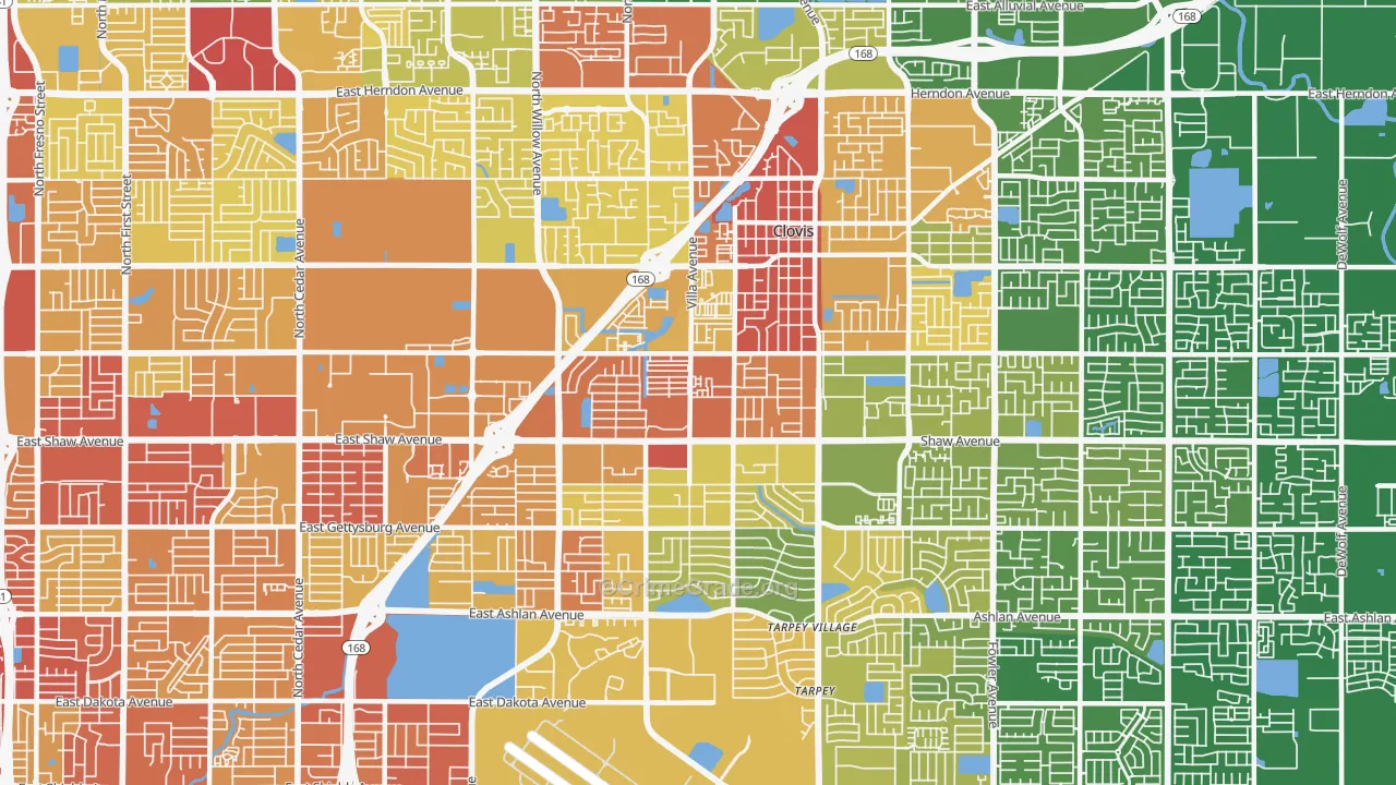93612, CA Map of Vehicle Theft Rates