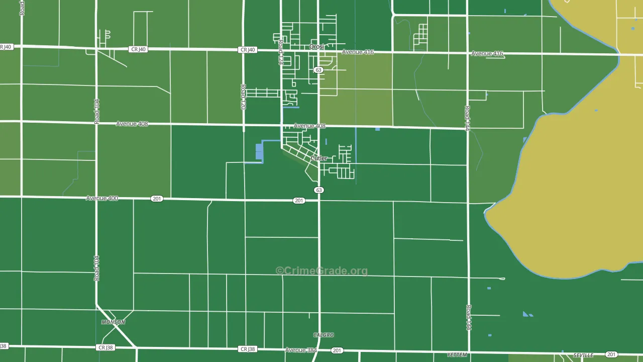 93615, CA Map of Vehicle Theft Rates