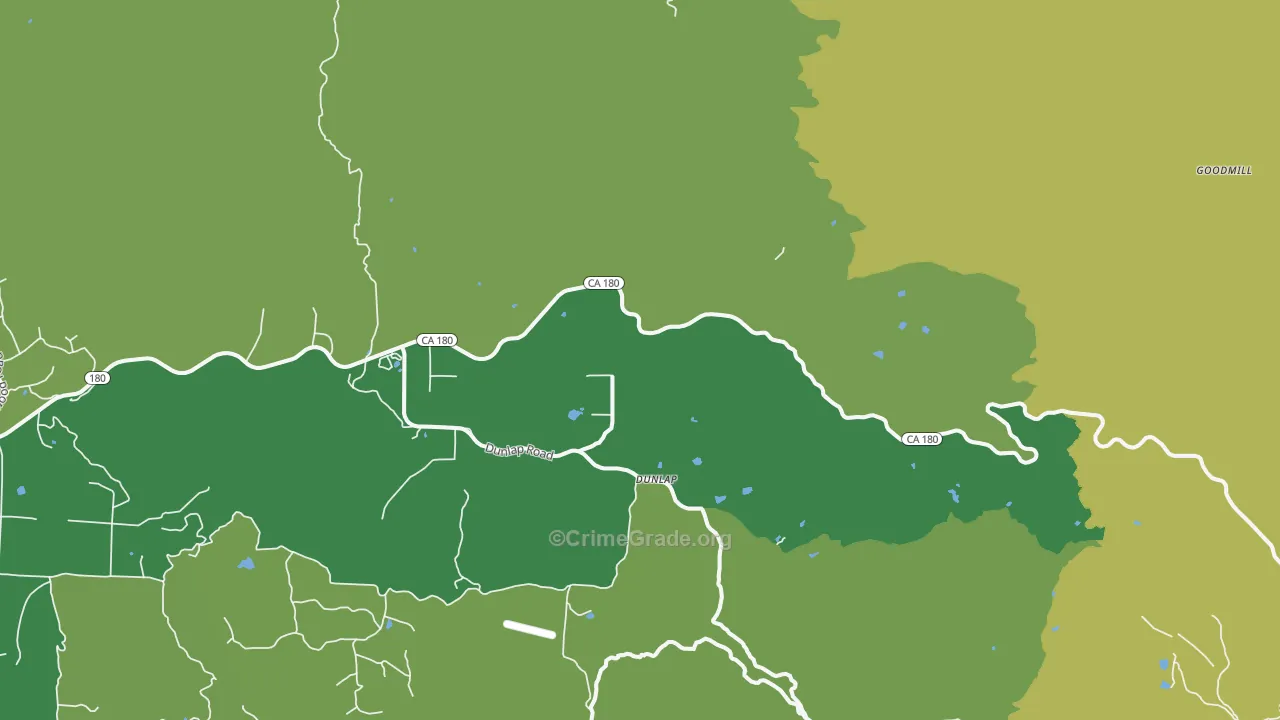 93621, CA Map of Vehicle Theft Rates