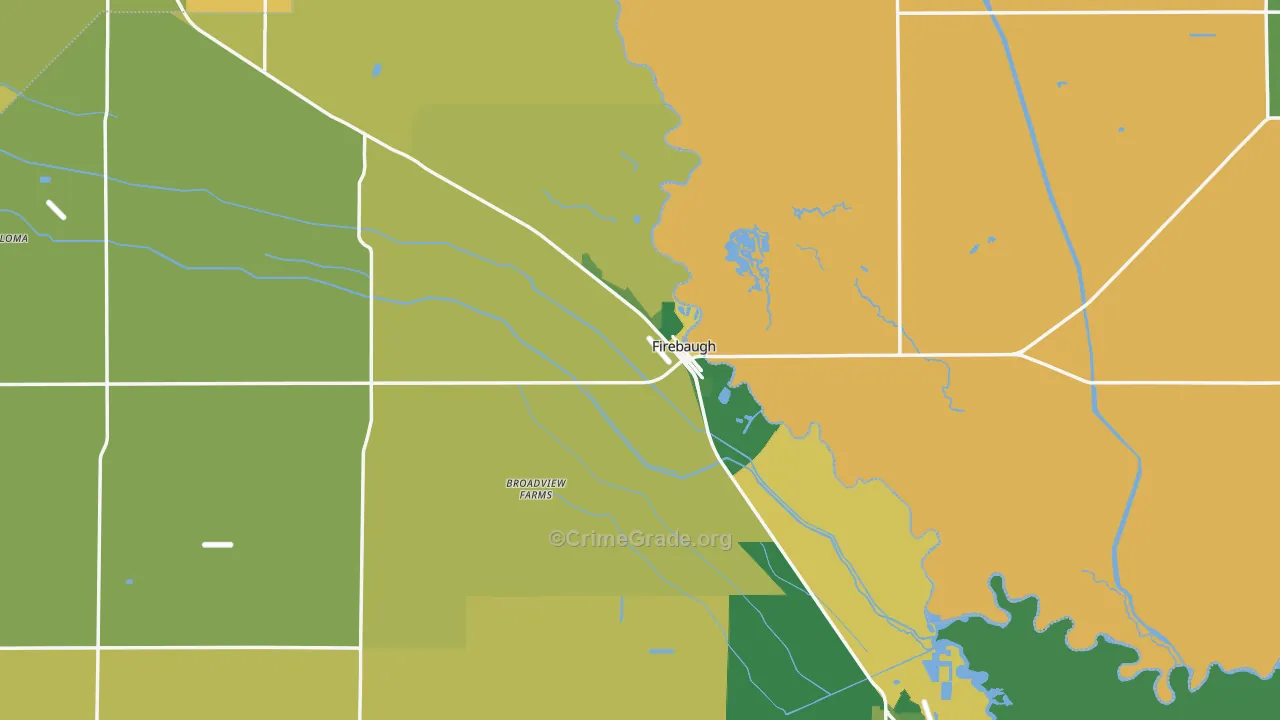 93622, CA Map of Vehicle Theft Rates
