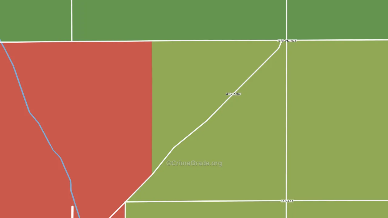 93624, CA Map of Vehicle Theft Rates