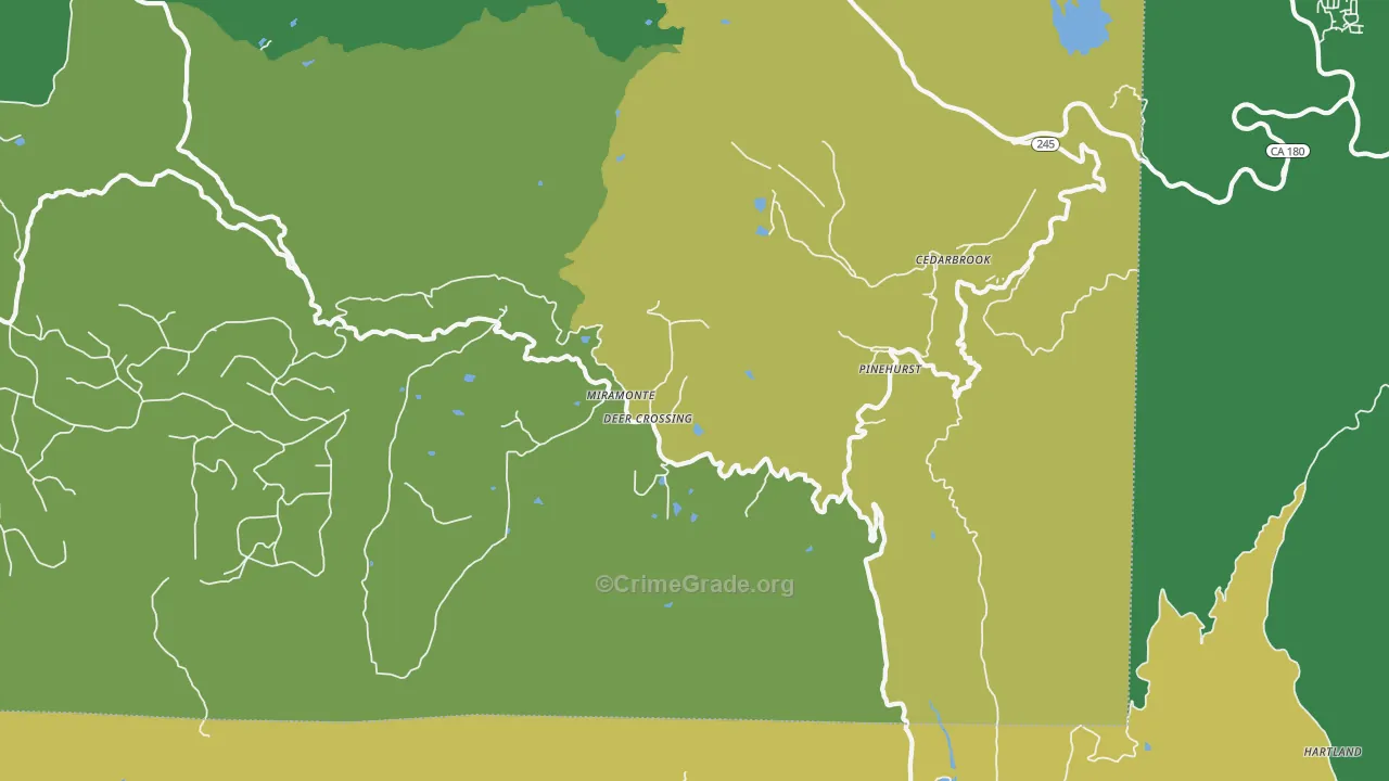 93641, CA Map of Vehicle Theft Rates