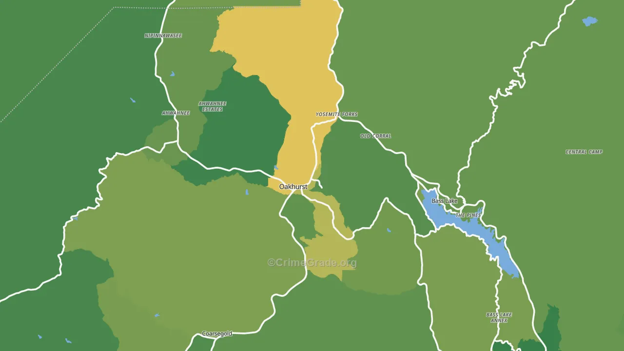 93644, CA Map of Vehicle Theft Rates
