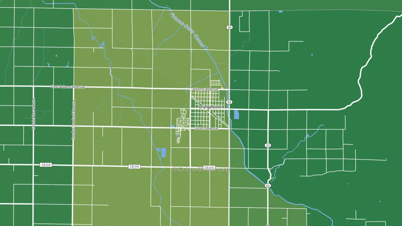 93646, CA Map of Vehicle Theft Rates