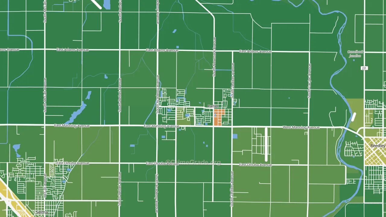 93648, CA Map of Vehicle Theft Rates