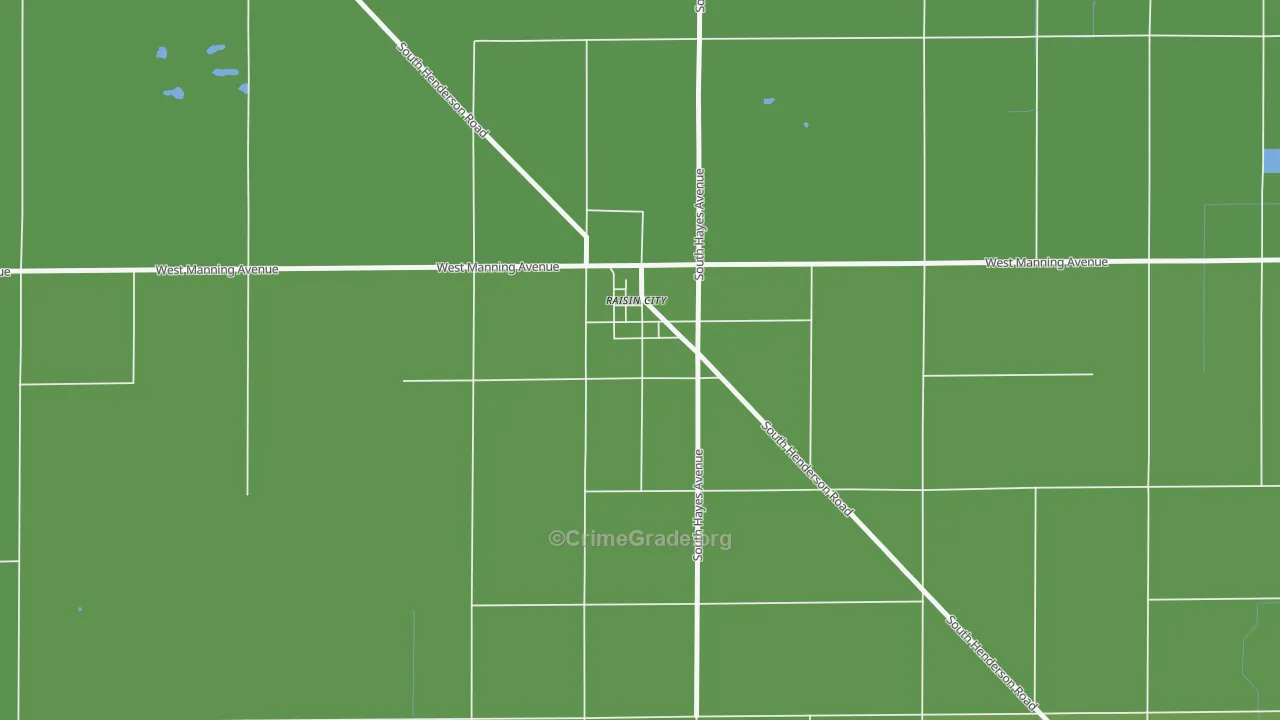 93652, CA Map of Vehicle Theft Rates