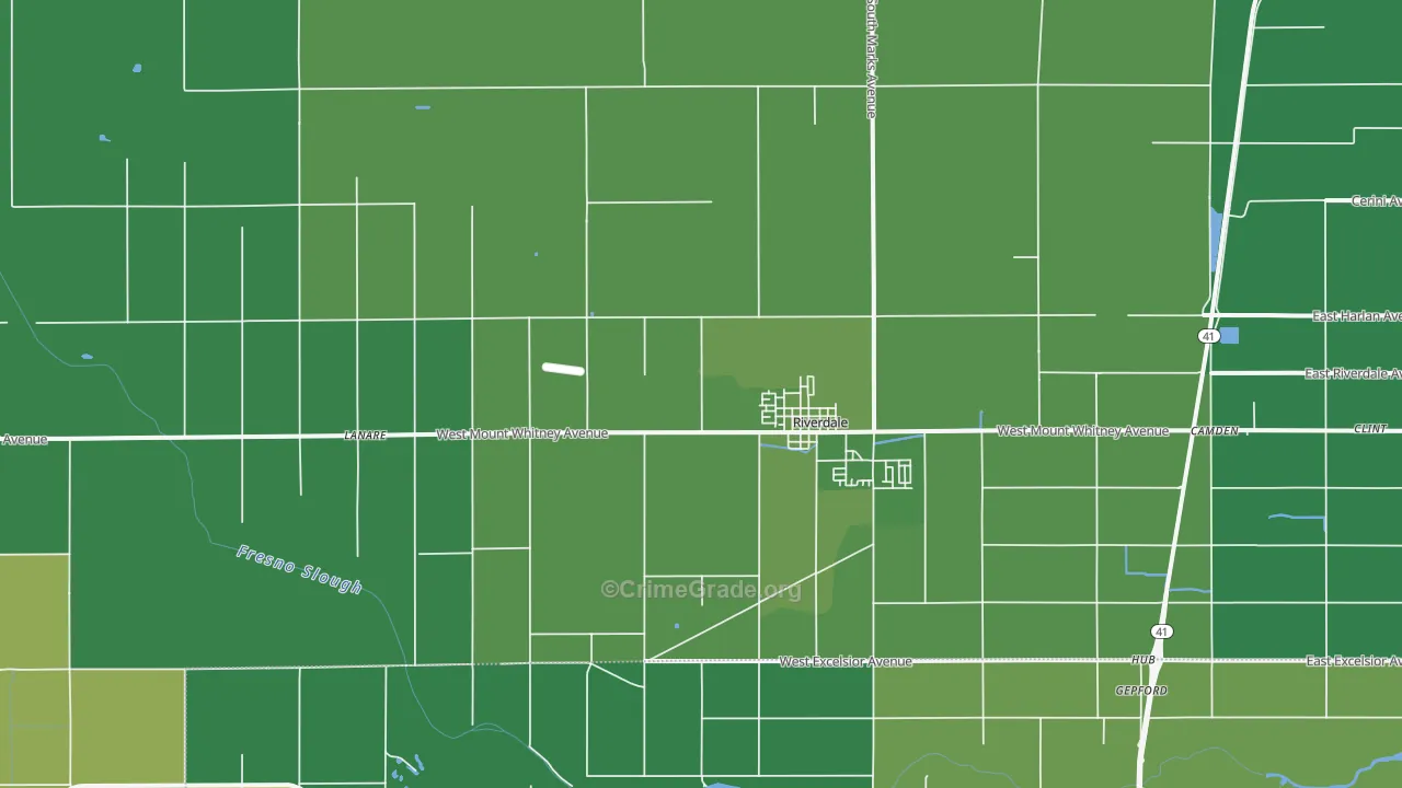 93656, CA Map of Vehicle Theft Rates