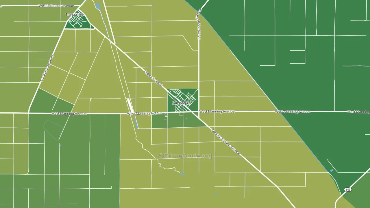 93660, CA Map of Vehicle Theft Rates